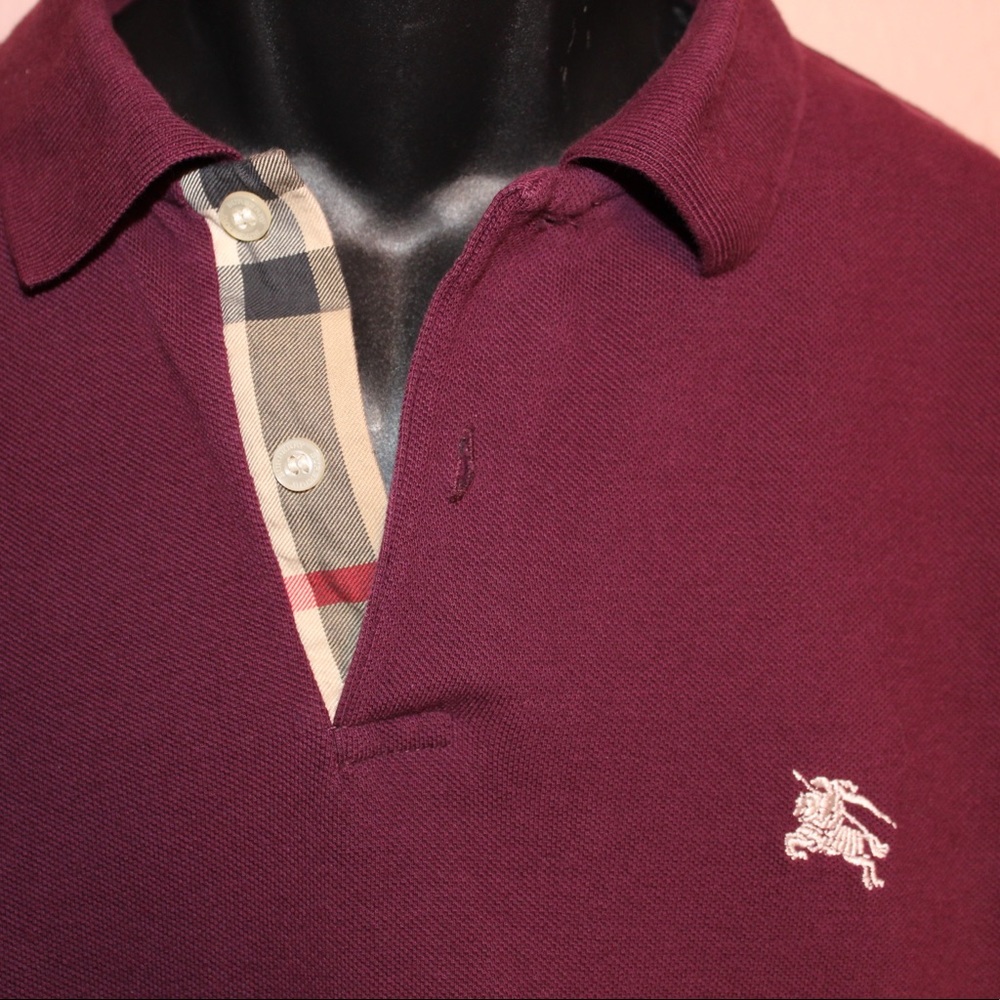 BURBERRY BRIT MEN’S Maroon Polo- XL